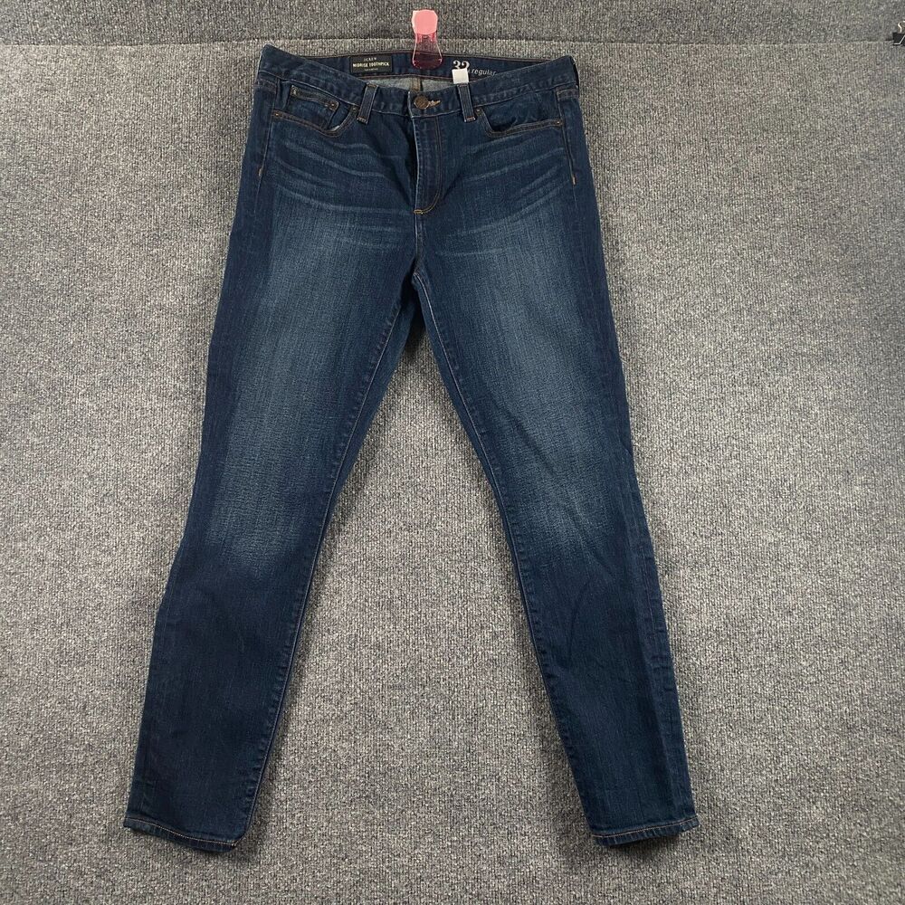 J. Crew Blue Jeans Midrise Toothpick Womans Size 32